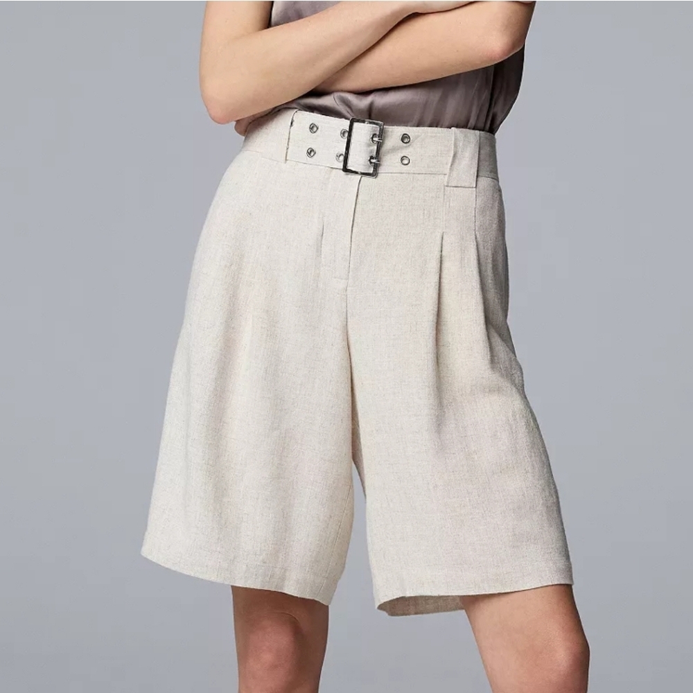 NWT Women's Simply Vera Vera Wang Black Bermuda Shorts Nwt Size 10